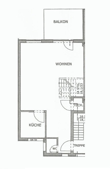 Grundriss Schlafen 1, Schlafen 2, Badezimmer und Hauswirtschaftsraum